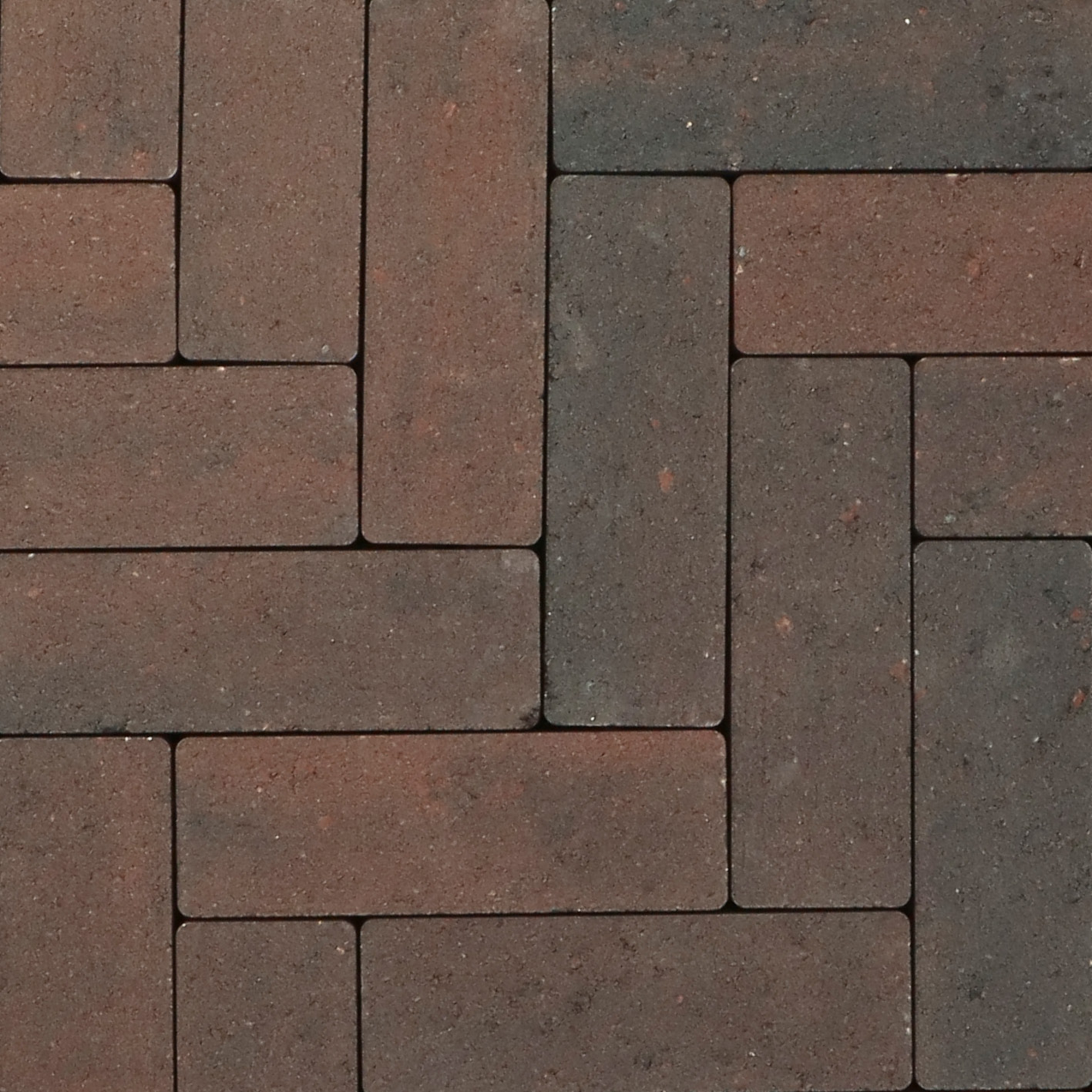 Strackstone+ Dikformaat 21x7x8cm vlak wijnrood/antraciet genuanceerd