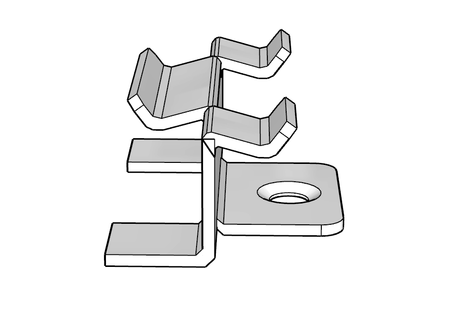RVS montageclip gevel