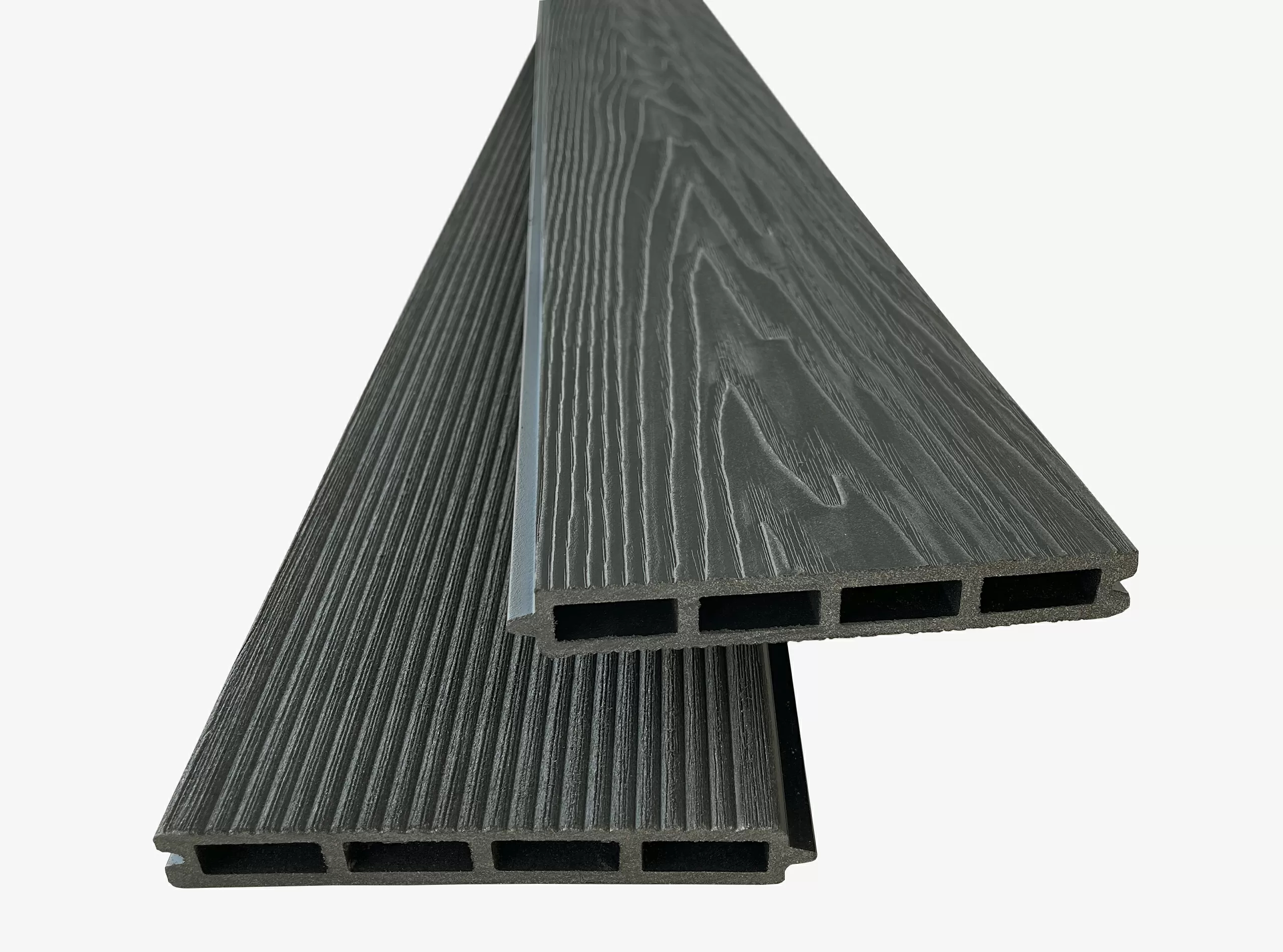 TardeX Stapelplank mes en groef 1-zijdig 3D - Antraciet